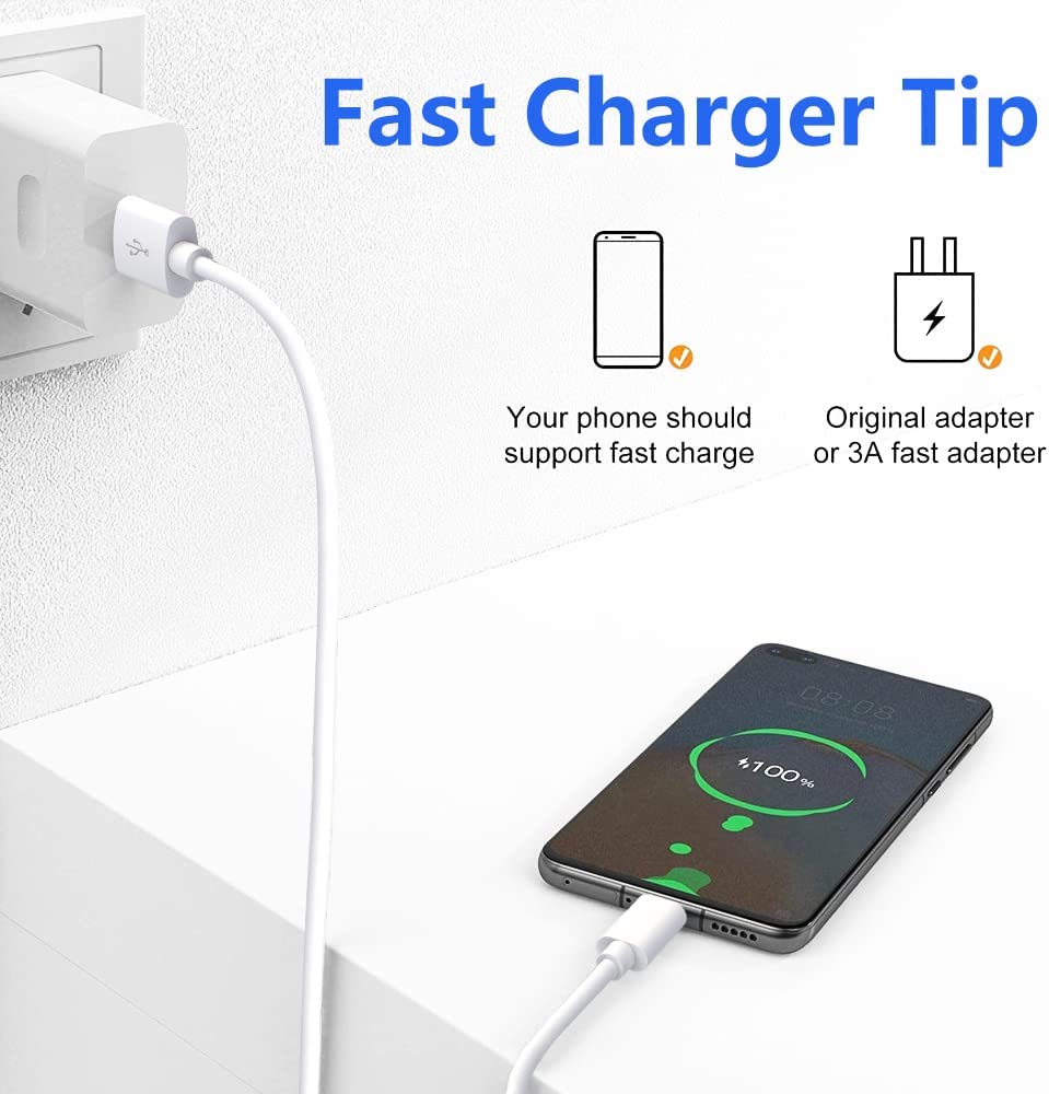 Azhizco USB to USB C Cable 1M 2Pack, USB C Cable 3A USB a to USB C Fast Charging for Iphone 16 Iphone 15, Galaxy S24 S23 S22 Ultra, Pixel, LG, Motorola Moto, Nokia, LG, Switch, Android Auto image number 1