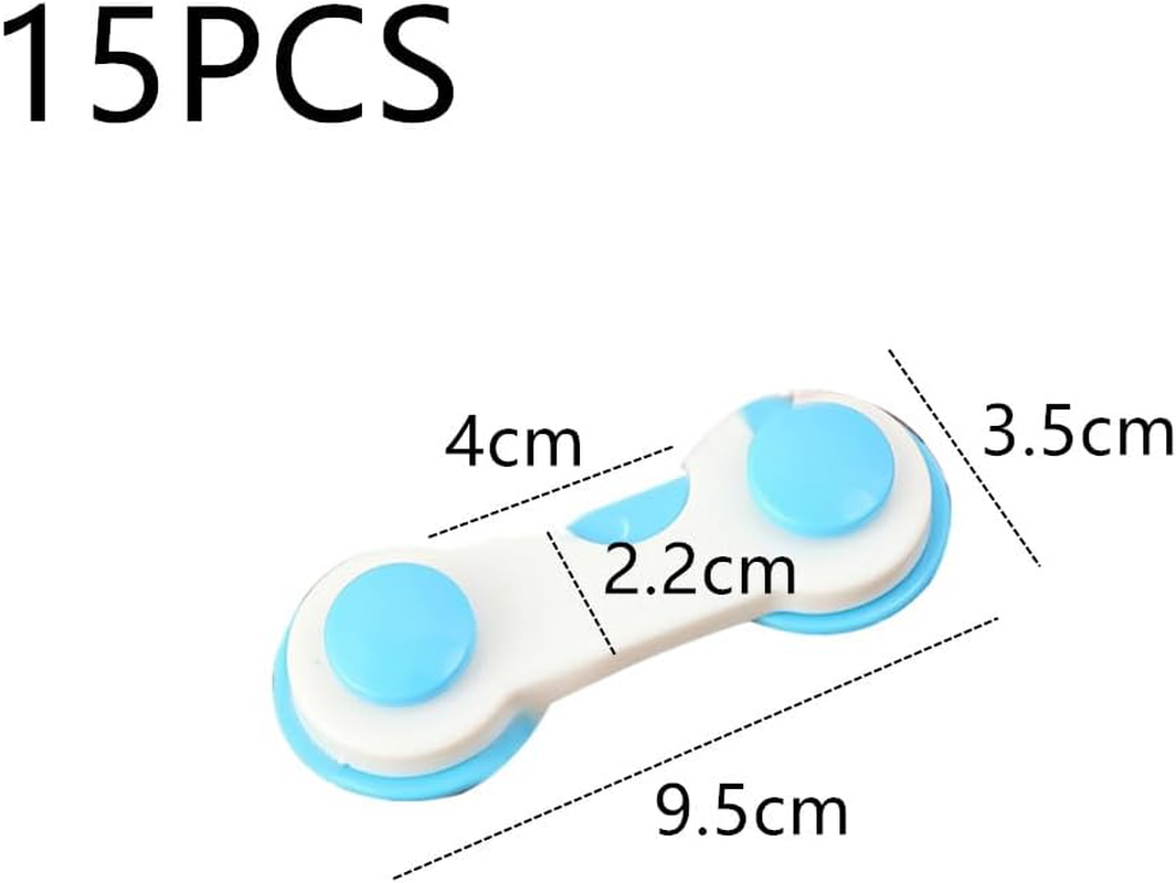 15-Pack Blue Cabinet Locks for Babies,Afzoryxn Cabinet Drawer Door Latches,Child Proof Locks,Proof Cabinet Locks,Cabinet Door Locks for Baby Proof and Child Safety,For Cabinets Doors,Pantry,Wardrobe. image number 3