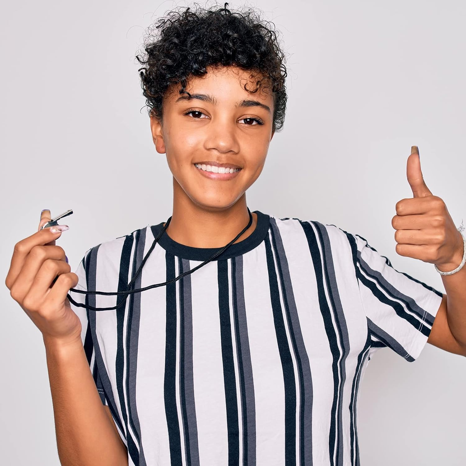 AMBITIONJUMP Whistle for Coaches, Metal Whistles for Adults with Lanyard, Loud Sport Whistle for Referee Teacher Police Soccer Gym image number 5