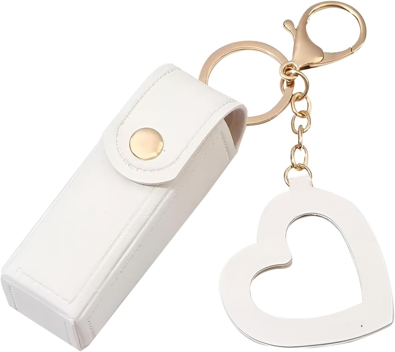 Lip Case, Lipstick Case, Keychain, 3.5 X 1.2 Inches (9 X 3 Cm), Women'S, PU Leather, Lip Cosmetic Pouch, Lip Balm Case, Mini Lipstick Bag, Cute, Stylish, Convenient to Hold, Cosmetic Container