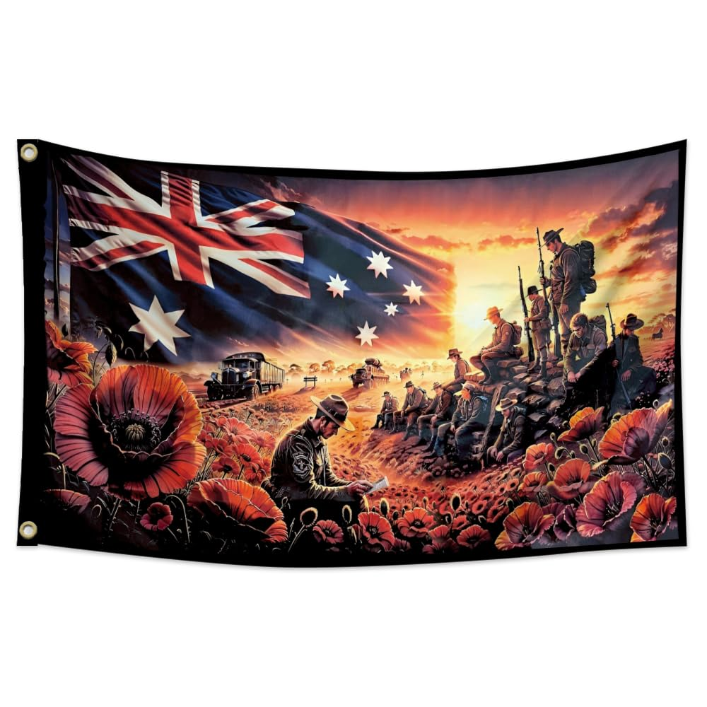 Naerza 150X90Cm Lest We Forget Aussie Artist Heroic Tribute 3 * 5FT Flag