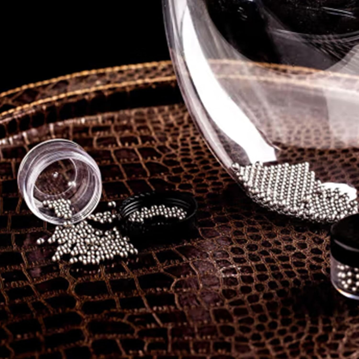 Xolixorium Decanter Cleaning Beads 1000Pcs Stainless Steel, Rustproof Reusable Cleaner Balls for Wine Decanter Carafe Glass Bottles Vase image number 2