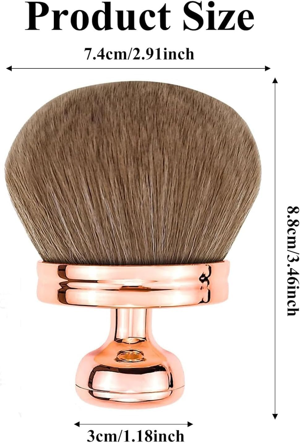 Wide Head Bronzer Body Kabuki Brush for Self Tanner & Back Applicator - 1Pc Extra Large Makeup Brush image number 3