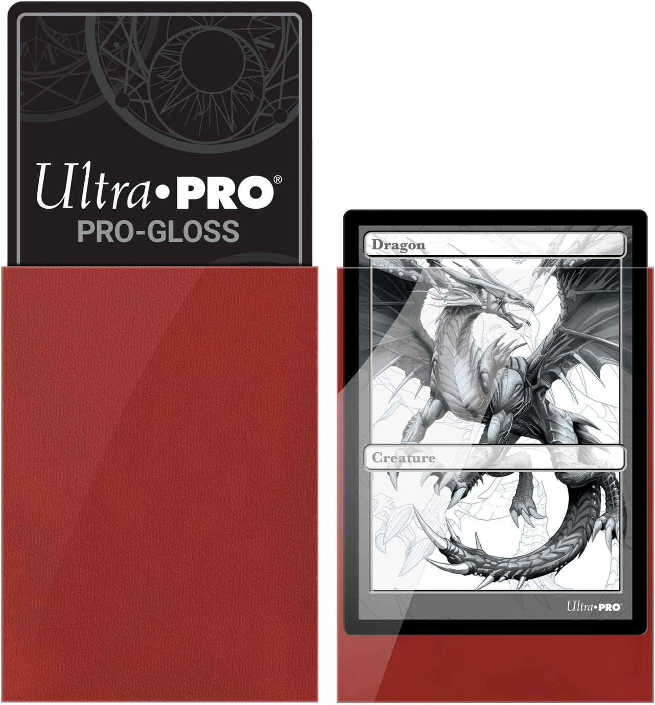 Ultra Pro Pro-Gloss Standard Deck Protector Sleeves, Red (Pack of 50) image number 2