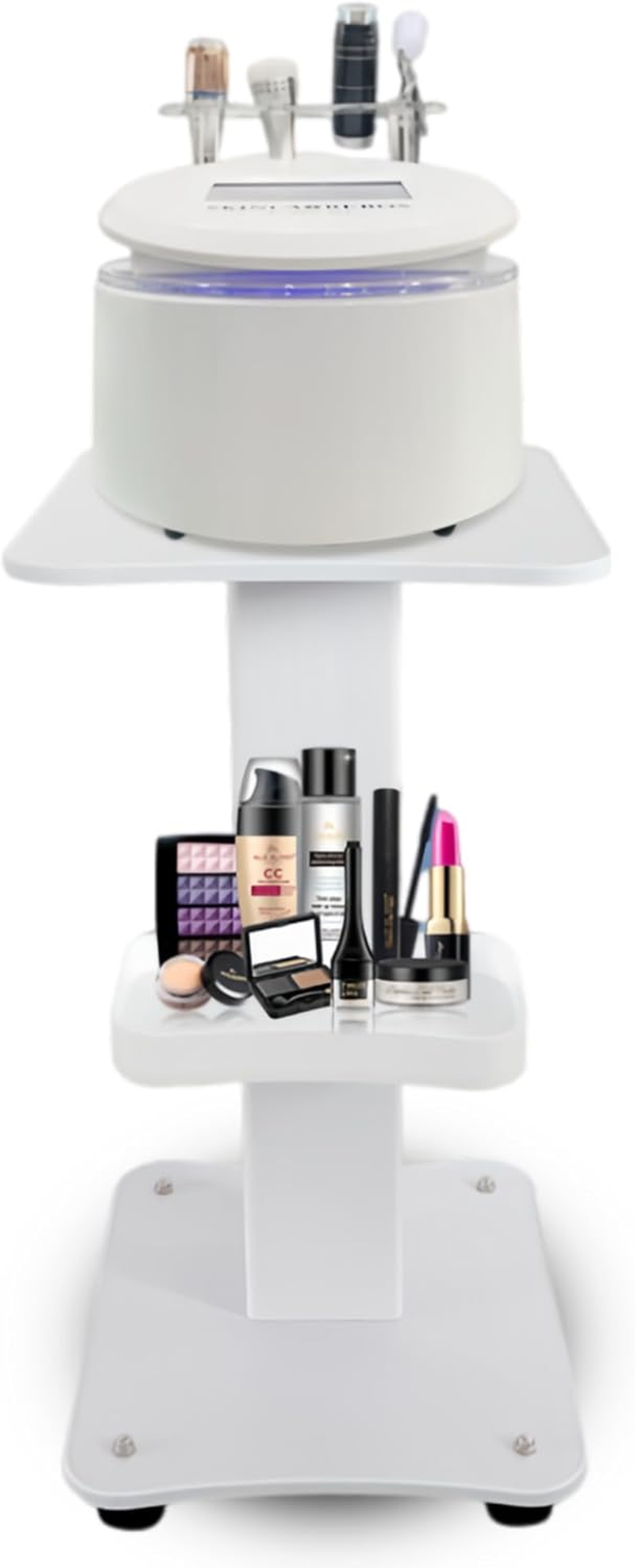 Bewinner Beauty Trolley Cart, Trolley on Wheels 3 Tier Storage Trolley, Storage Organizer Beauty Salon with 360&deg; Casters, Thick Panel, Storage Basket image number 1