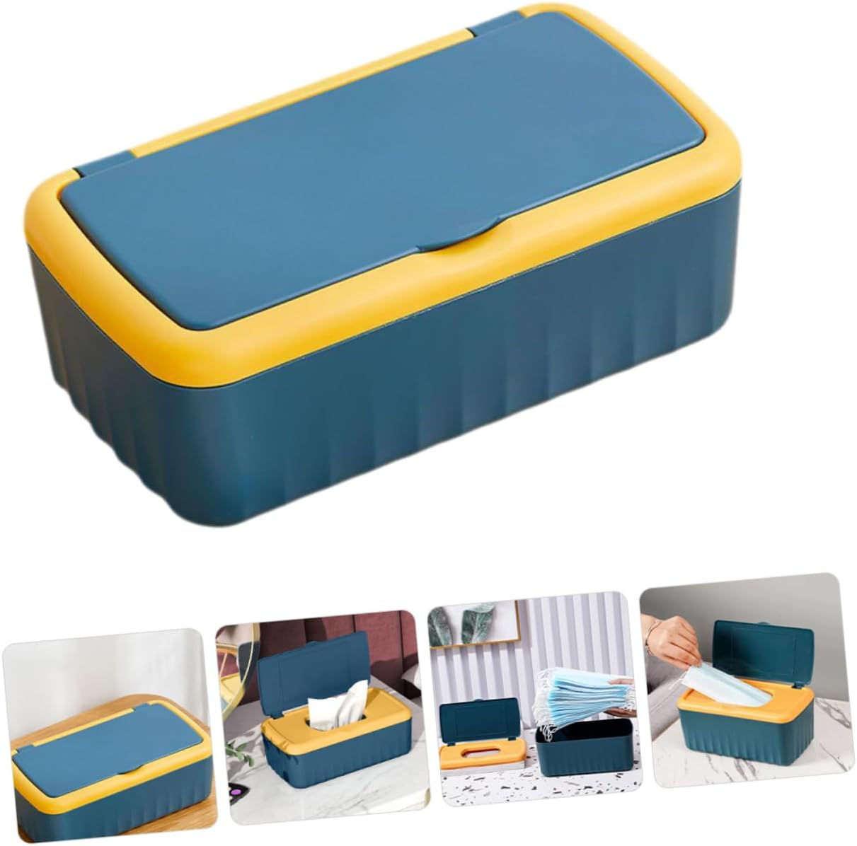 Multifunctional Wet Tissue Dispenser Large Storage Box for Wipes Sealed Tissue Box Lid Refillable Pouch Wipes Container for Bathroom image number 4