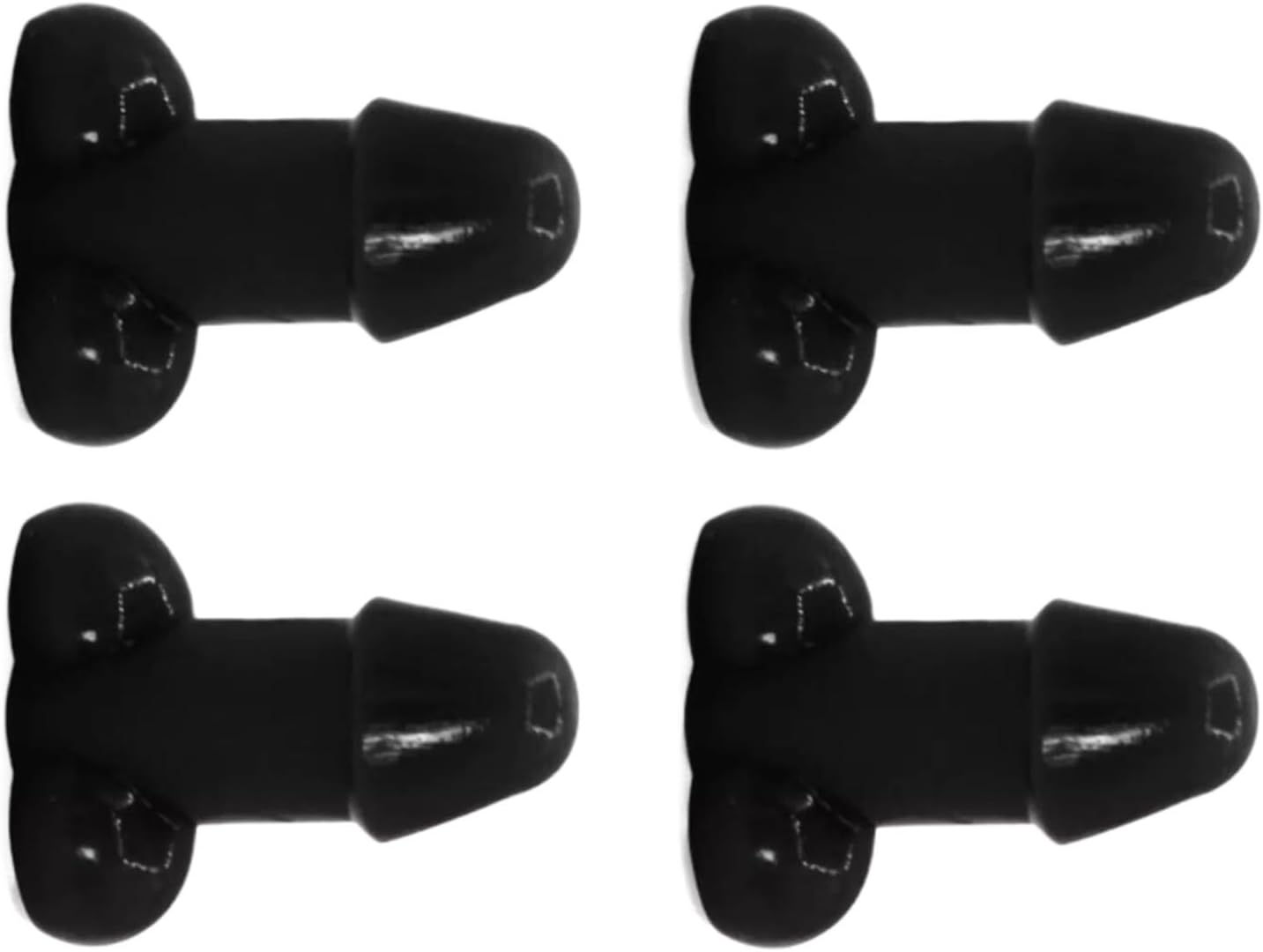4 Pcs 1.6 Inch Black Prank Tire Valve Stem Caps Tire Air Caps Universal for Cars Trucks Motorcycles SUV image number 1