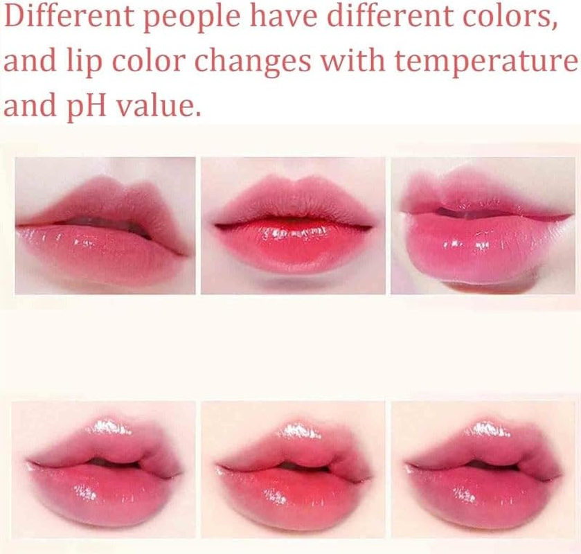 Color Changing Lipstick with Gold Crystal, Long Lasting Moisturizing Lip Gloss, Transferproof Formula for 24-Hour Shine Hydration Versatile Lip Balm(A,2Pcs) image number 2