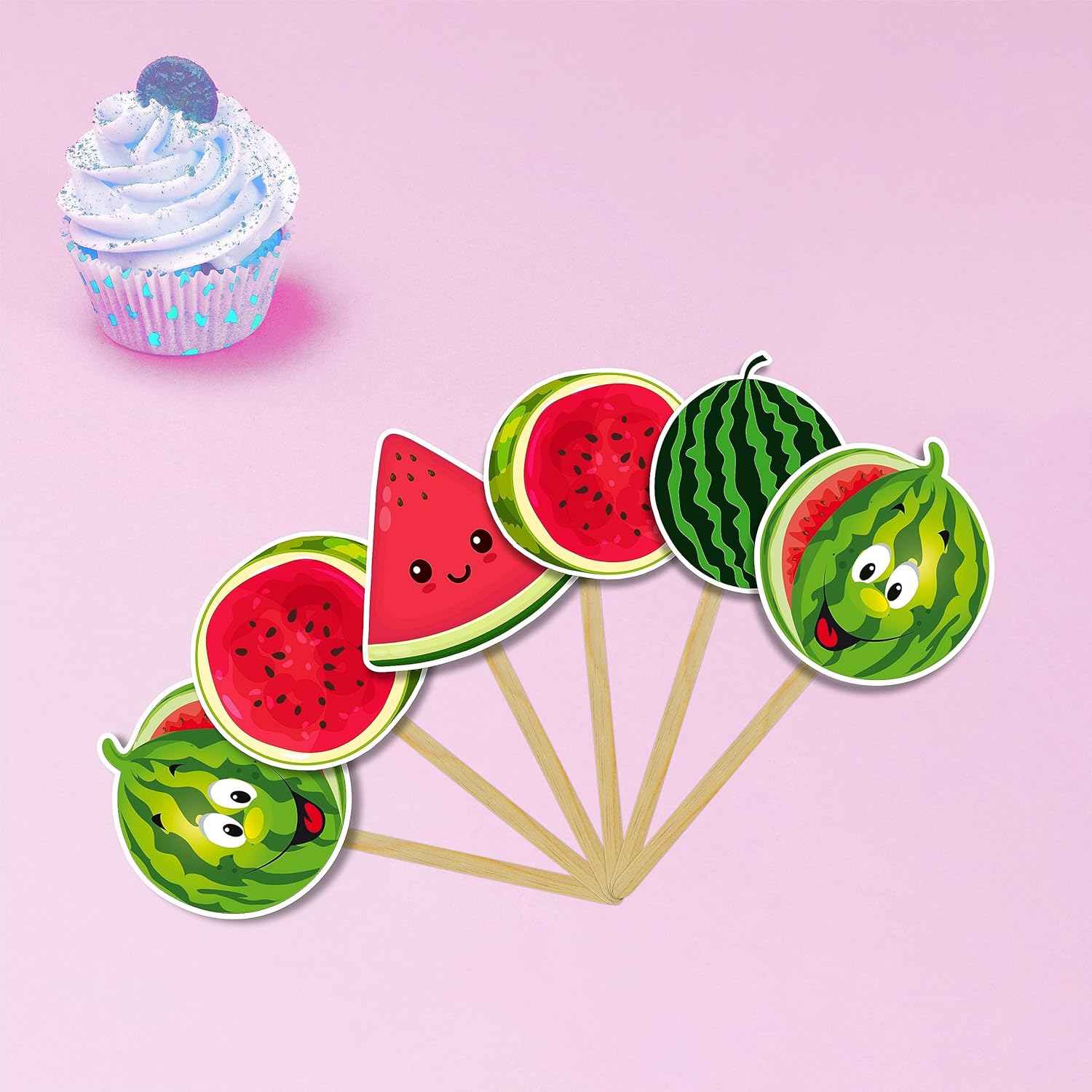 Watermelon Cupcake Topper image number 6