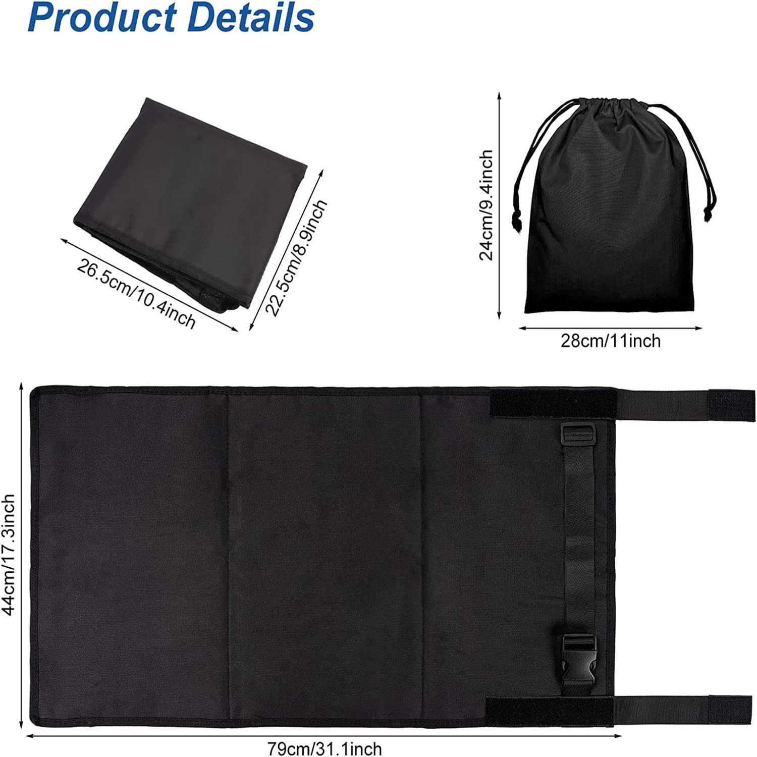 Portable Toddler Travel Bed - Airplane Seat Extender & Kids Flying Essentials, Comfortable In-Flight Hammock for Babies and Toddlers on Flights (Black) image number 5