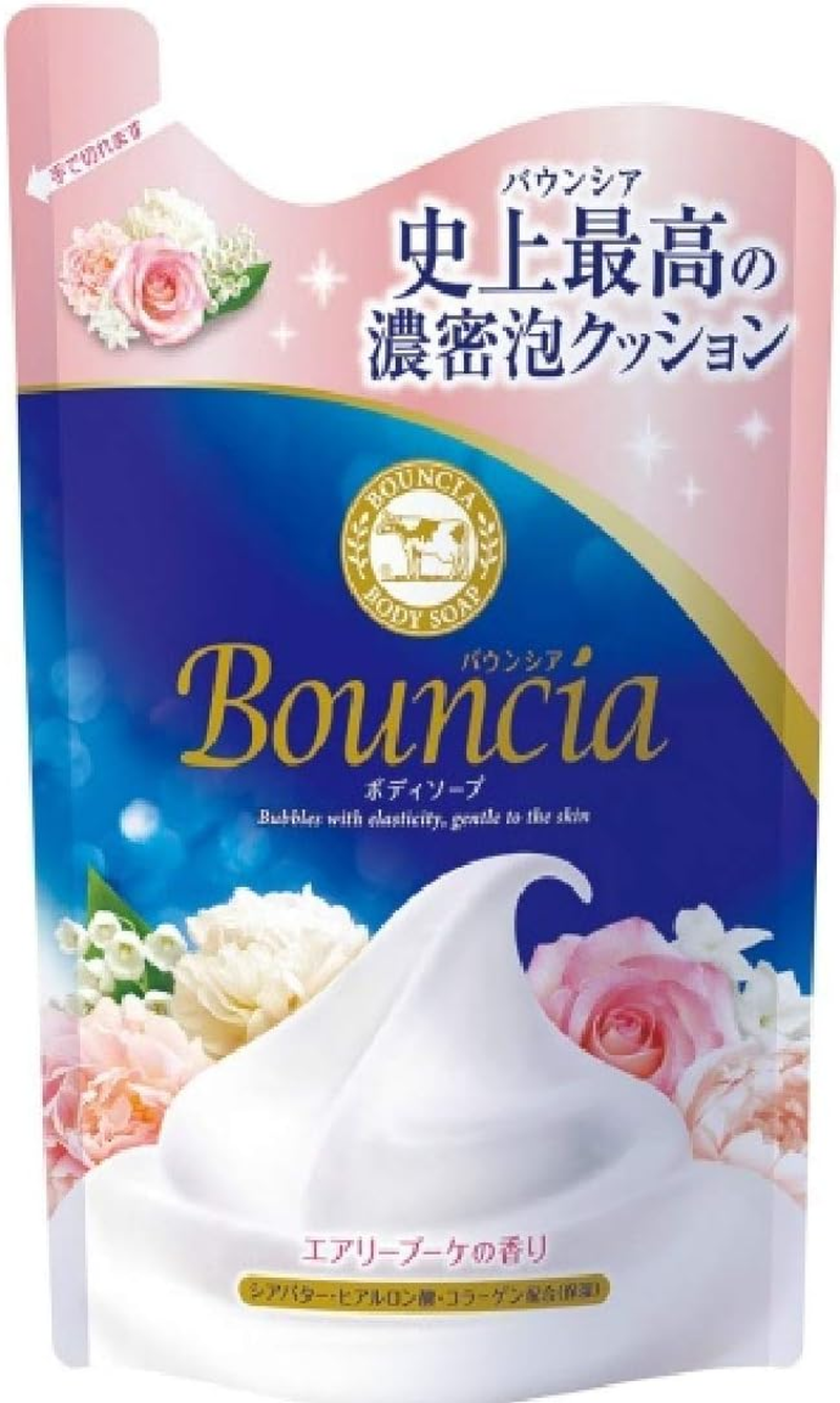 Bouncia Japanese Body Soap Airy Bouquet Rose Scent Flavor Body Shampoo Made in Japan Osaka 400Ml