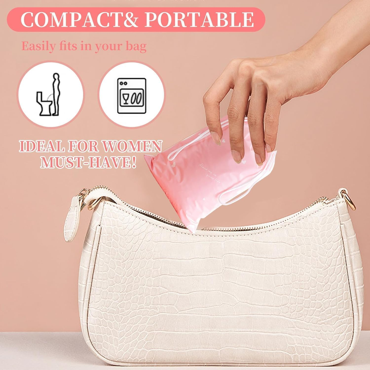 Portable Female Urination Device, 2 Pack Reusable Silicone Standing Urinal with Waterproof Storage Bag for Travel, Camping, Outdoor Activities image number 3