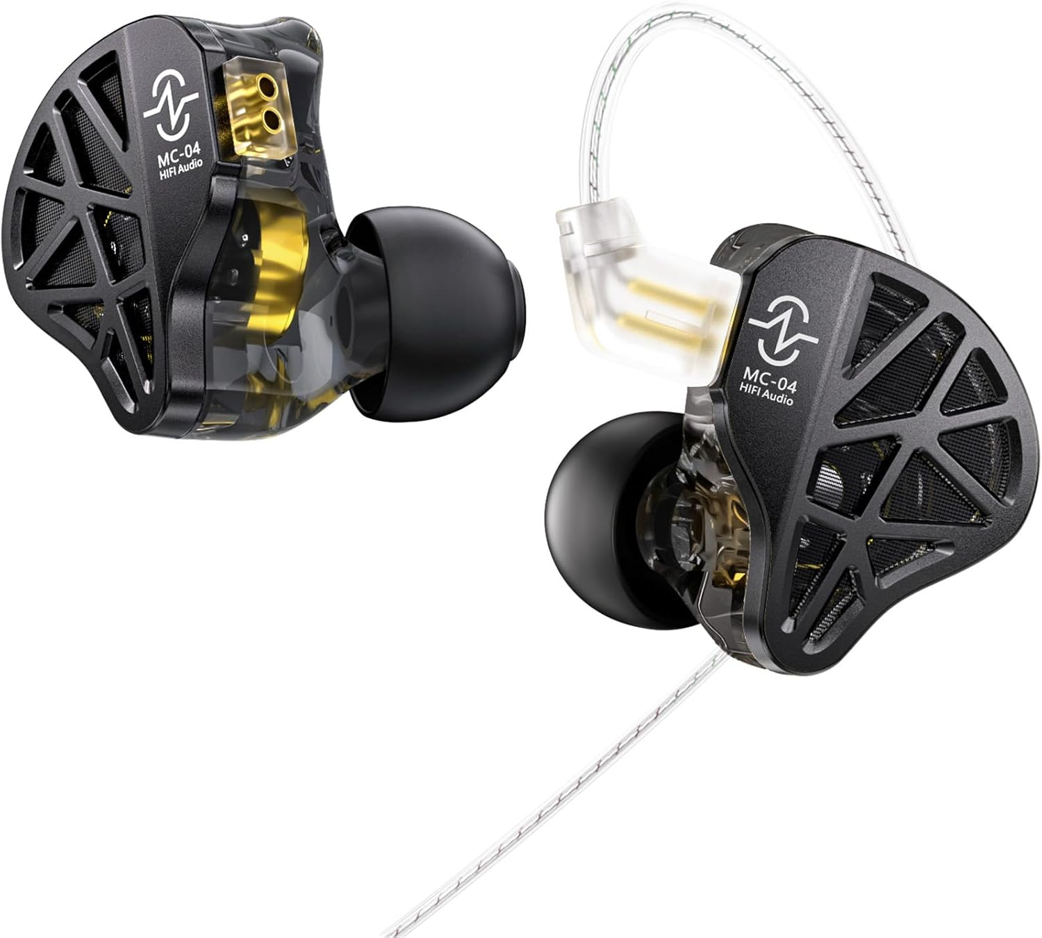 KEEPHIFI CCZ MC04 1DD 1BA Wired Headphones In-Ear Monitors for Musicians, IEM Headphones with 10 Mm Large Sound Cavity, Composite Magnetic, Clear Sound, Comfortable Gaming Earphones with Durable