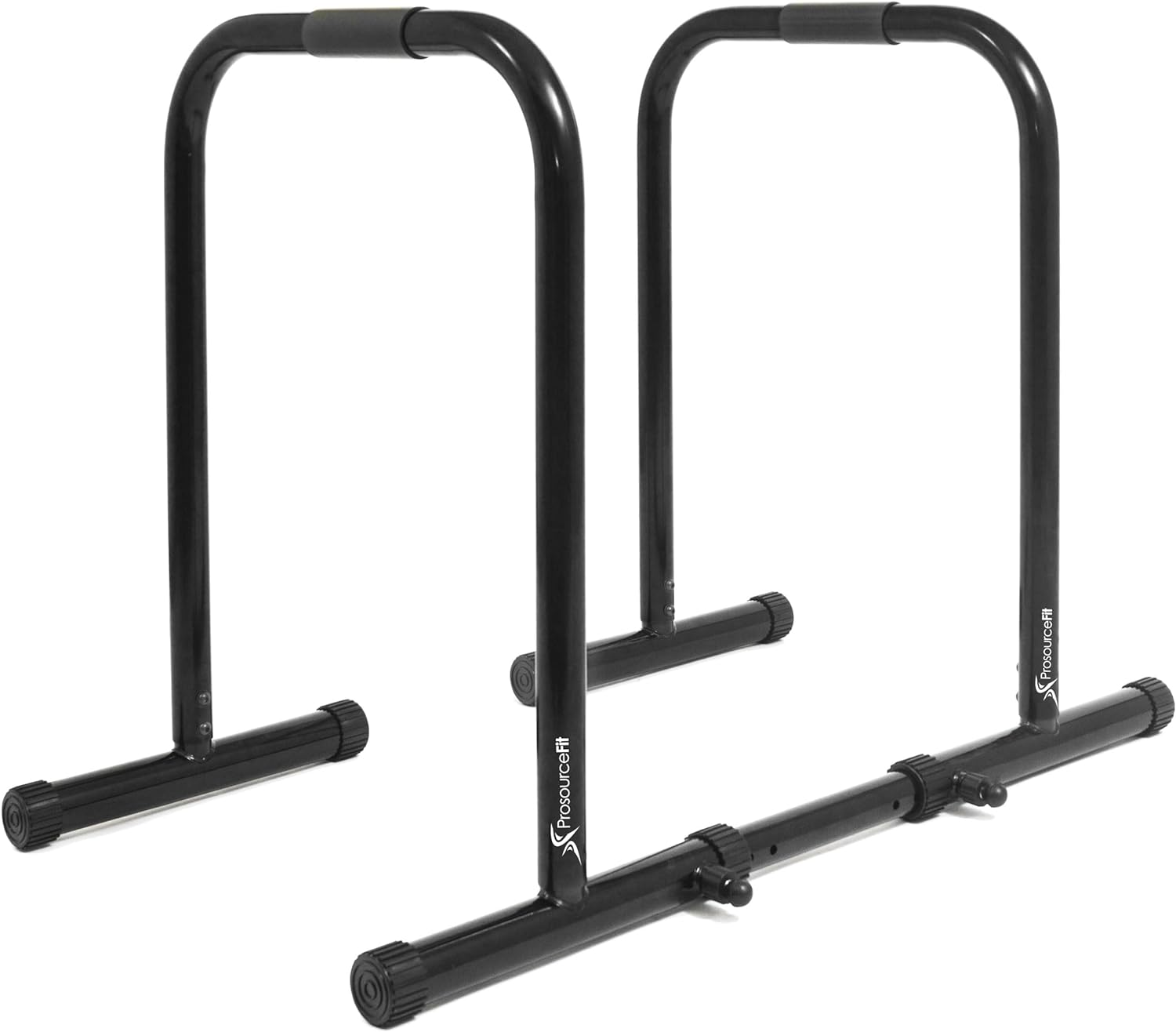 Prosourcefit Dip Stand Station, Ultimate Heavy Duty Body Bar Press with Safety Connector for Tricep Dips, Pull-Ups, Push-Ups, L-Sits