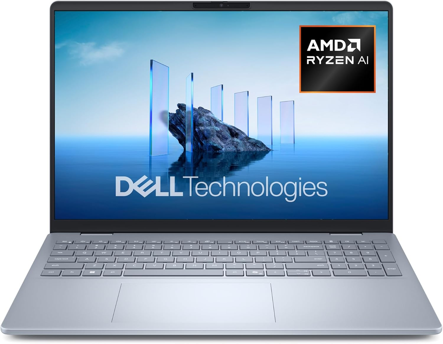 Dell plus 16 Laptop 16" FHD+ Display, AMD Ryzen AI 5-340, 16 GB LPDDR5X RAM, 512 GB SSD, AMD Radeon Graphics, Windows 11 Home - Ice Blue