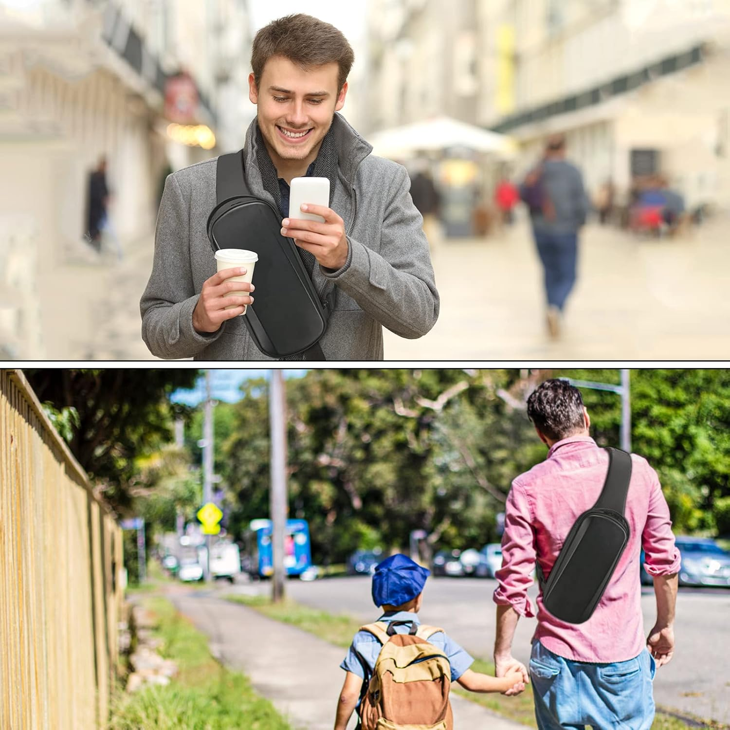 MVRPDXC Carrying Case for Steam Deck Console & Accessories, Shockproof Hard Shell Protective Crossbody Shoulder Chest Backpack with Pockets Fit Console for Travel and Home Storage image number 3