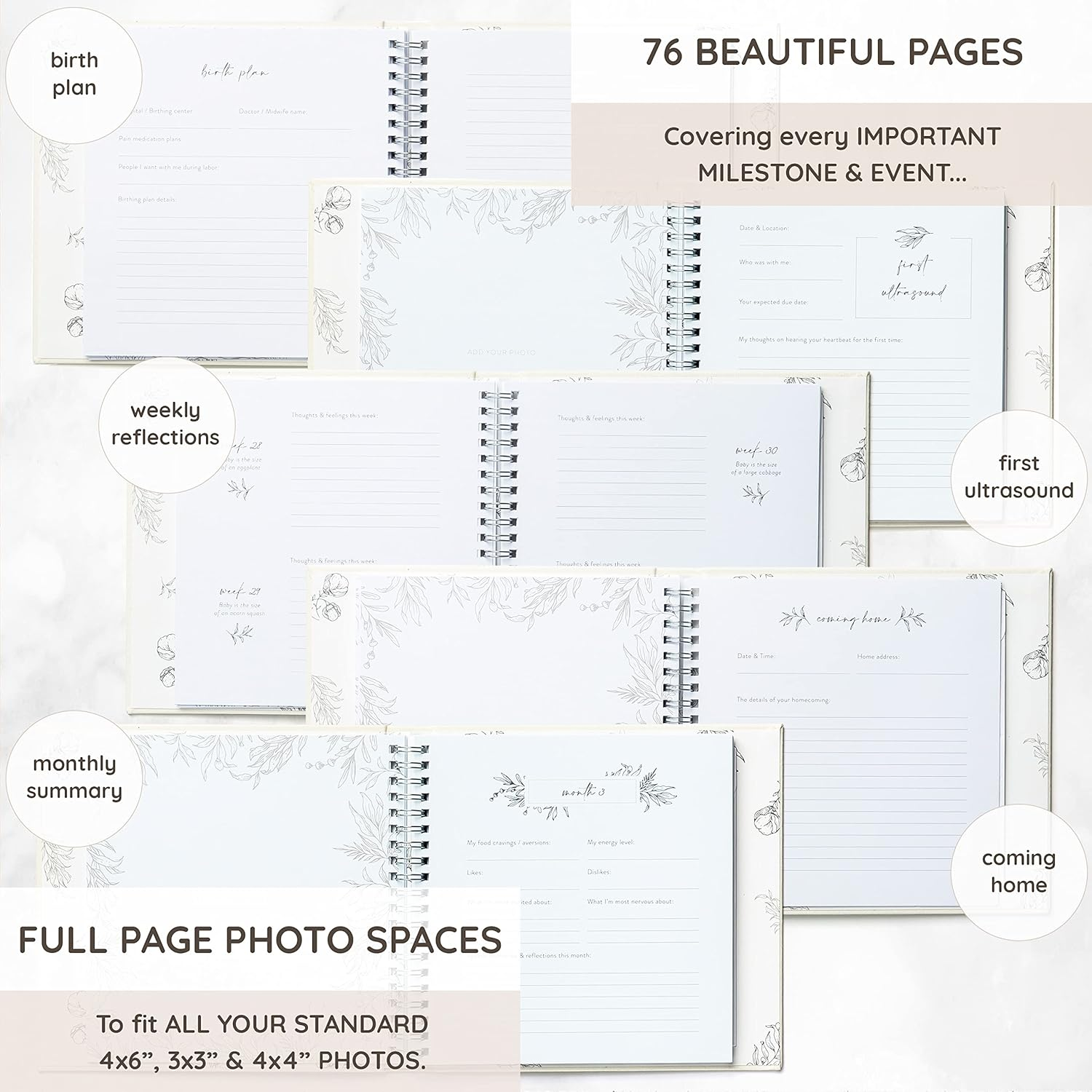 Keepsake Pregnancy Journal to Cherish Forever - a Pregnancy Book to Capture Every Milestone of Mom & Baby&rsquo;S 9-Month Journey - Pregnancy Baby Journal for Expecting First Time Moms & Experienced Moms image number 1