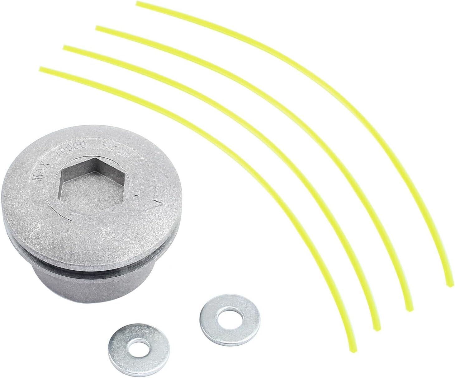 Anhoer Universal Alloy Line Trimmer Head M10 Trimmer Line Twister Whipper Snipper Replacement Attachment for Brushcutter image number 1