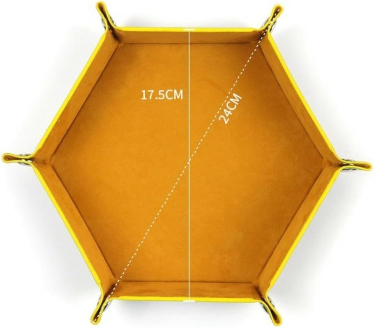 Hilleo DND Dice Tray 4Pcs Hexagon Portable Folding Dice Rolling Tray for Dungeons and Dragons MTG RPG Role Playing Table Games and Dice Games (Red Green Brown and Purple) image number 2