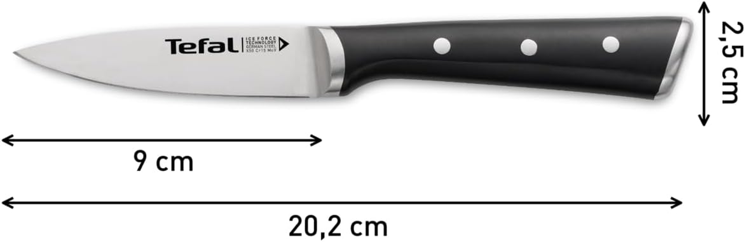 Tefal Ice Force Stainless Steel Paring Knife 9Cm, K2320514 image number 1