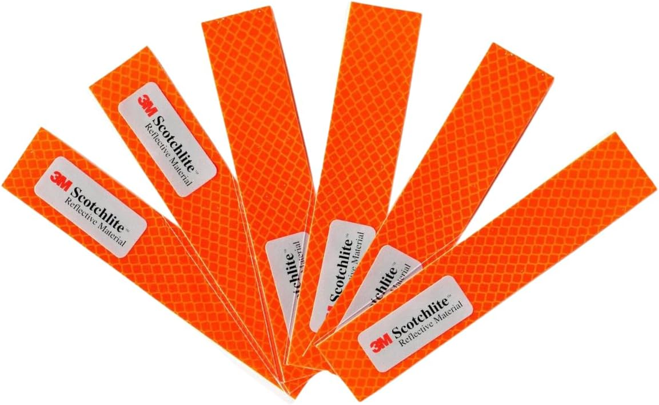 Salzmann Reflective Diamond Grade Stickers | Waterproof, All-Weather Reflective Stickers | Made with 3M Diamond Grade | Ideal for Cars, Garage Doors, Motorbikes, Trailers, Etc. | Pack of 6