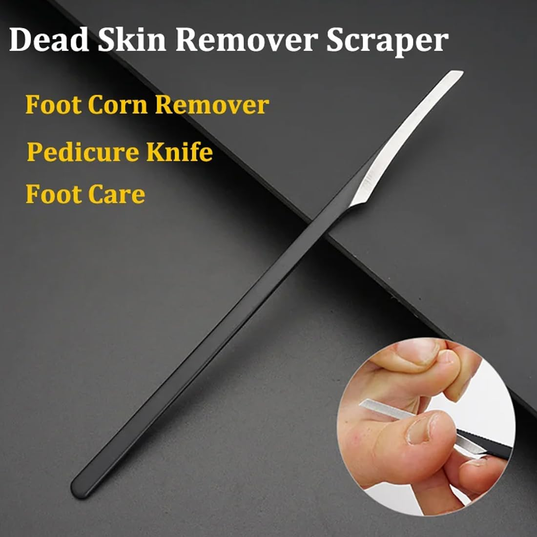 WKRTDY Pedicure Knife Set - 2 Professional Foot Files & Razors for Callus Removal on Hand & Foot, Foot Scraper for Hard Skin on Heel & Sole - Perfect Foot Care with Callus Planer image number 5