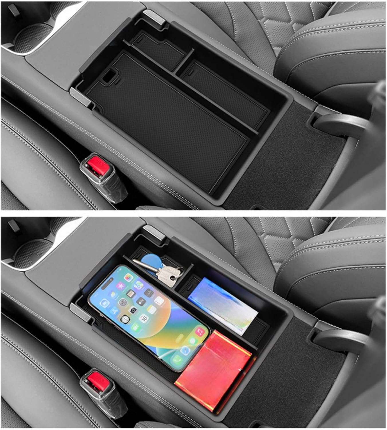 Center Console Organizer for BYD Sealion 7 2025 2026 Seal Interior Organizer Center Console Holder Tray Armrest Storage Box with Non-Slip Silicone Mats Sealion7_25 image number 2