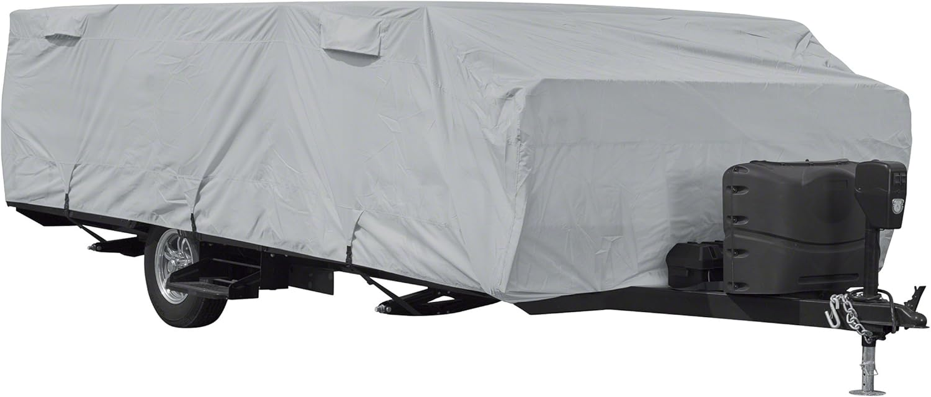 Classic Accessories over Drive Permapro Folding Camping Trailer Cover, Fits 16'-18'L, RV Cover, Camper Cover, Travel Trailer Cover, Grey
