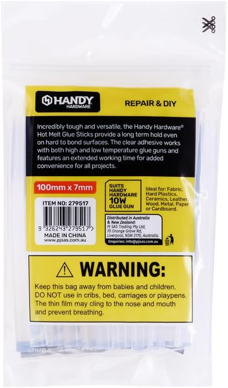Handy Hardware Hot Melt 10W Glue Gun Sticks, 100 X 7 Mm (Pack of 24) image number 3