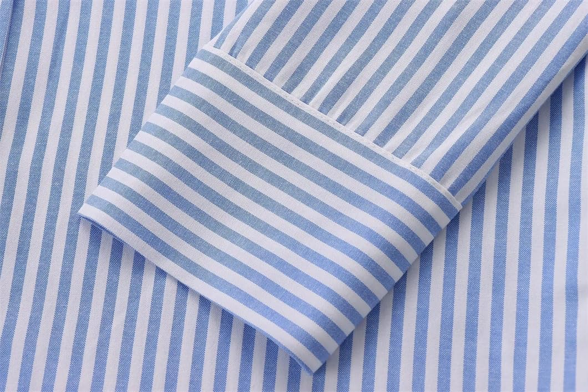 Women'S Striped Shirt Regular Fit Long Sleeve Work Shirt Loose Fit Tunic Tops