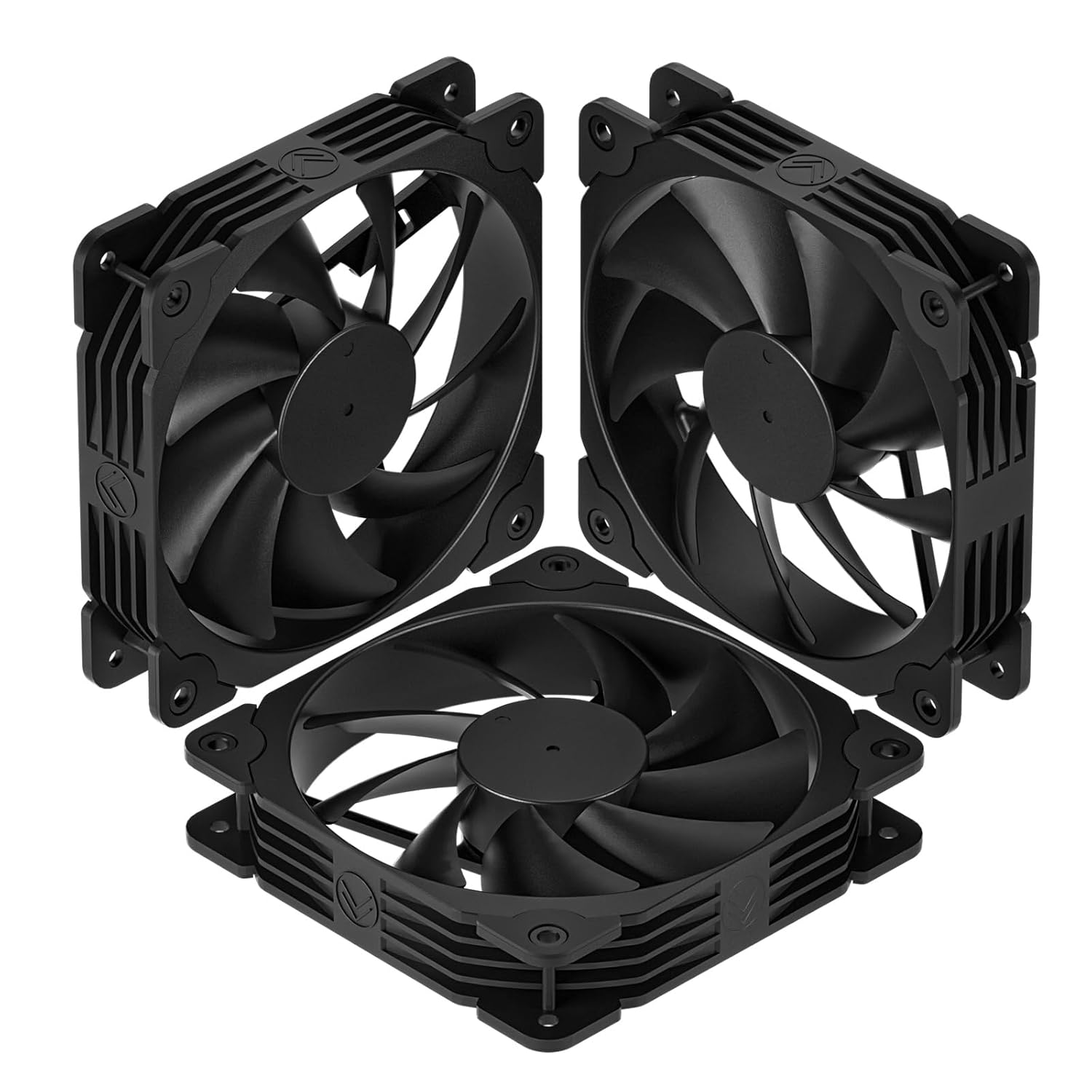 Vetroo 3 Pack Black 120Mm PC Case Fans High Airflow Low-Noise High Performance Fan Speed at 1200 RPM 12V 3PIN Connector Compatible with Desktop Computer Case image number 2