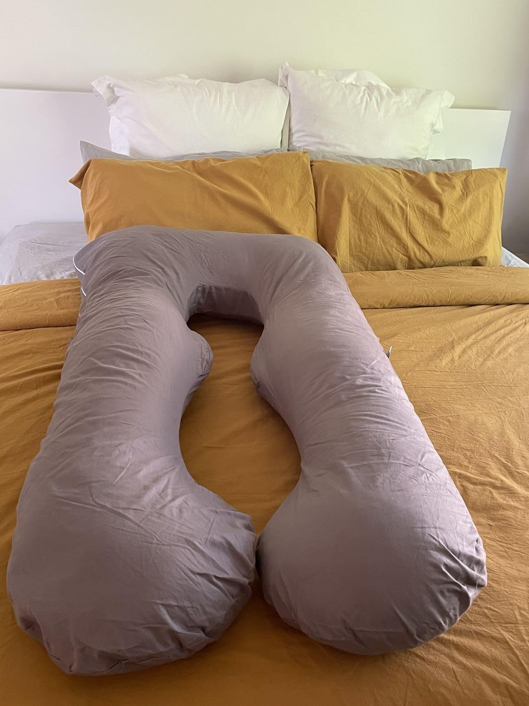 Pregnancy & Maternity Pillow - Body Pillow - for Back Pain Relief and Comfort - Anxiety and Stress Relief - SNUG HUGS - Cover Only (Purple) - Lilac image number 2