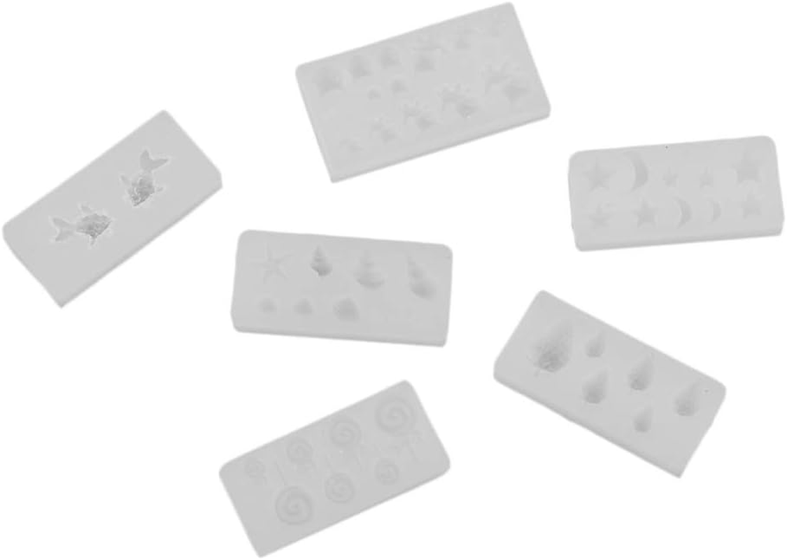 Lovoski 6X Nail Art Mold Silicone Mould Mini DIY Earring Ear Studs Manicure Tool 3D image number 5