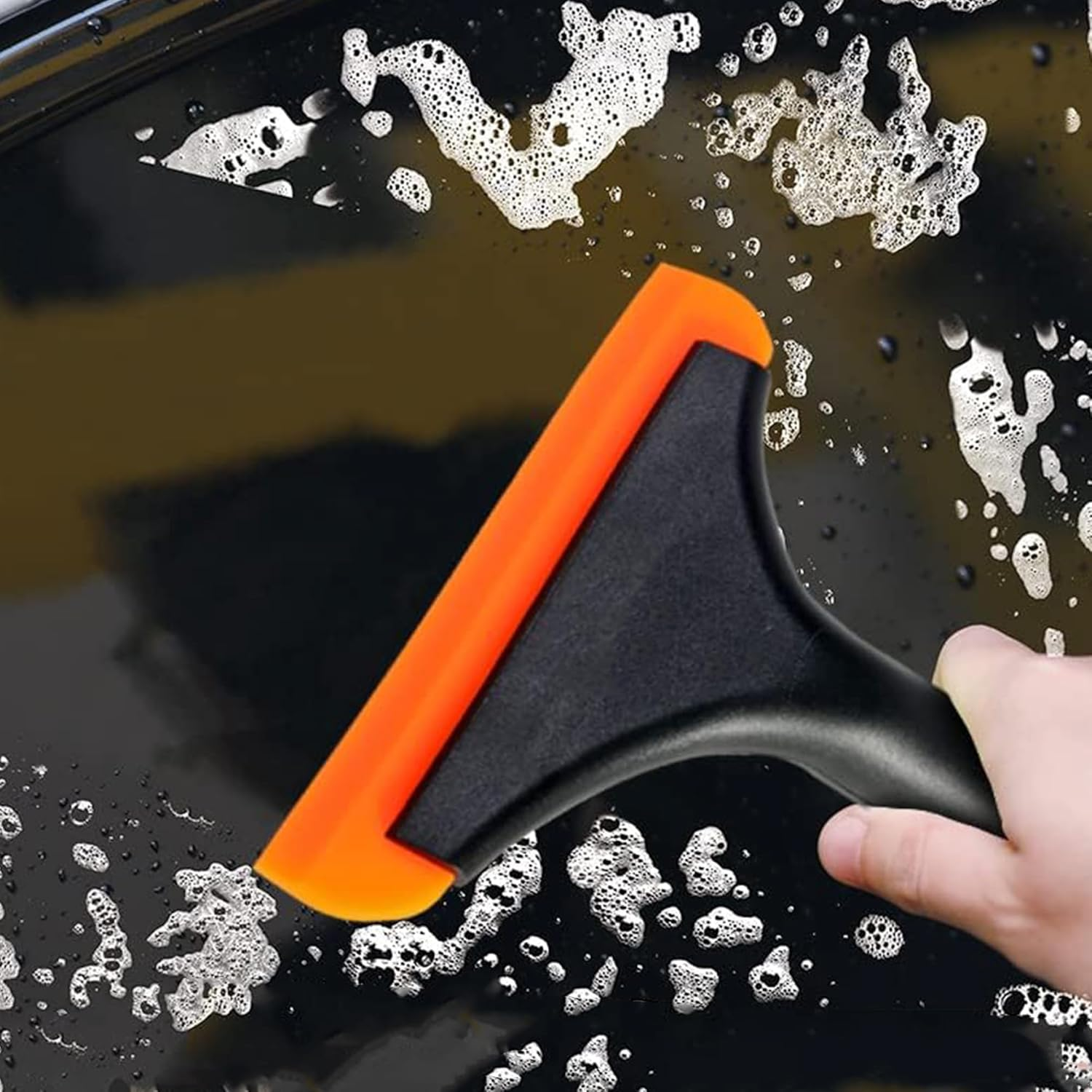 YAZZT Super Flexible Silicone Squeegee, Auto Water Blade, Water Wiper, Shower Squeegee, 5.9'' Blade and 7.5'' Long Handle, for Car Windshield, Window, Mirror, Glass Door image number 4