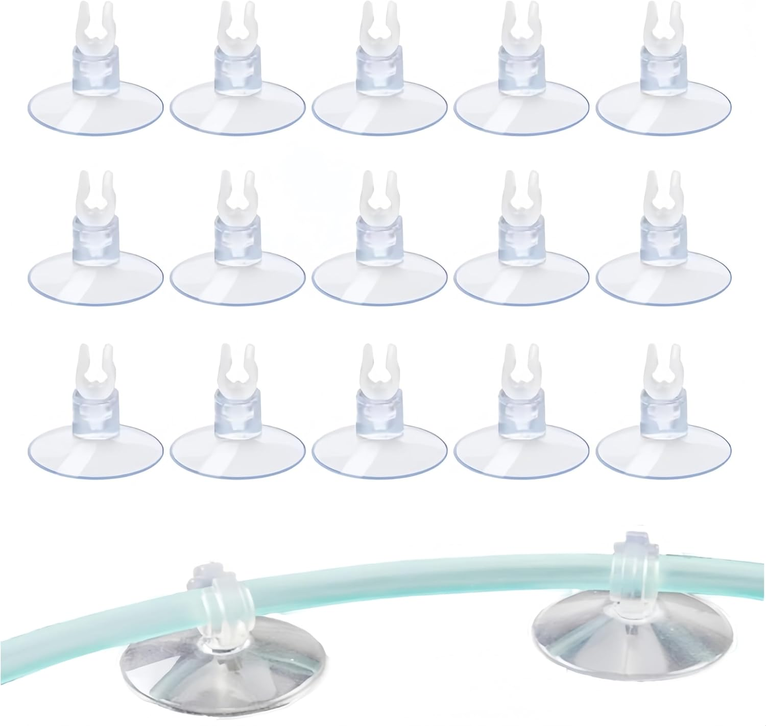 12 Pcs Suction Cup Aquarium Suction Cups Airline Suction Cup for Fish Tank Tubing Clear Holders Clips Clamps image number 3