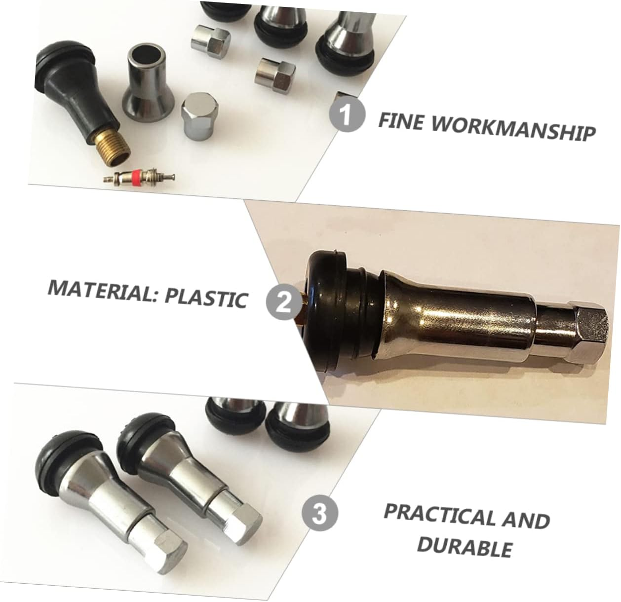 TIDTALEO 2Sets Car Tire Wheel Tyre Valve Stem Caps Rubber Sleeve Covers for Car Accessories image number 3