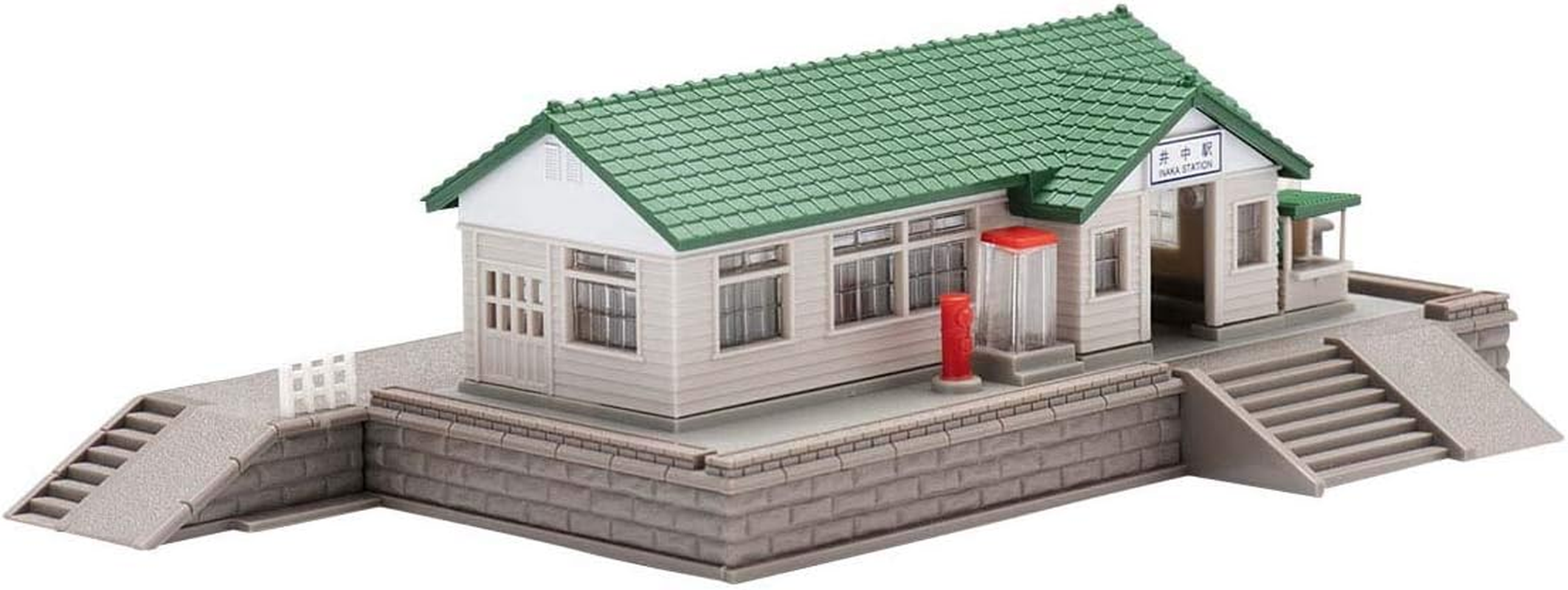 TOMIX 4202 N Gauge Wooden Station Building Set, Green, Model Train Supplies