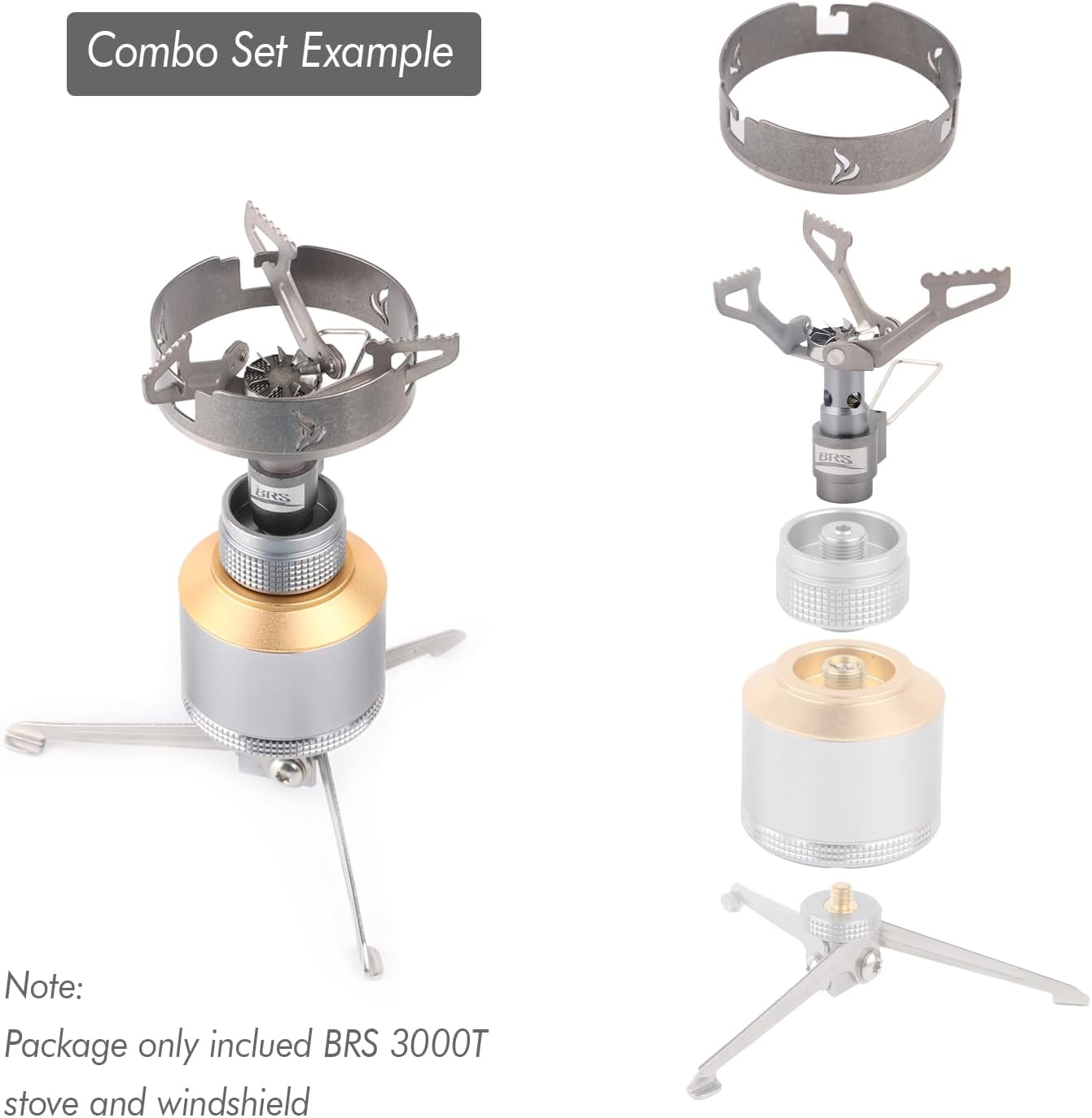 BRS Stove BRS 3000T Stove and Windscreen Combo Set Titanium Windshield Camp Stove Wind Screen with Storage Box for Outdoor Camping Backpacking image number 3