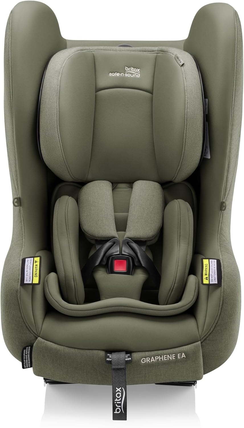 Graphene EA Style Convertible Car Seat Dark Olive, Compact Design, Easy Adjust Headrest, Isofix Installation, Extended Rearward Facing, Side Impact Cushion Technology (3712)
