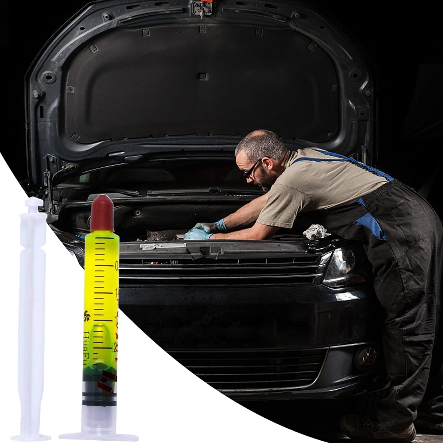 Auto Air Conditioning Leak Detection Oil Fluorescent - Refrigerant Leak Detector Agent - Effective Detector Dye for Evaporator Refrigerant - 60Ml image number 6