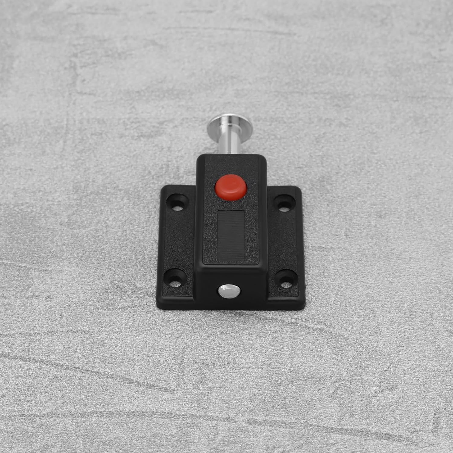 LT Easiyl 4Pcs Black Plastic Push Button Spring Loaded Automatic Door Bolt Latch for Cabinet Doors Wardrobe Doors Cribs Windows (36Mmx37Mm) - White image number 7