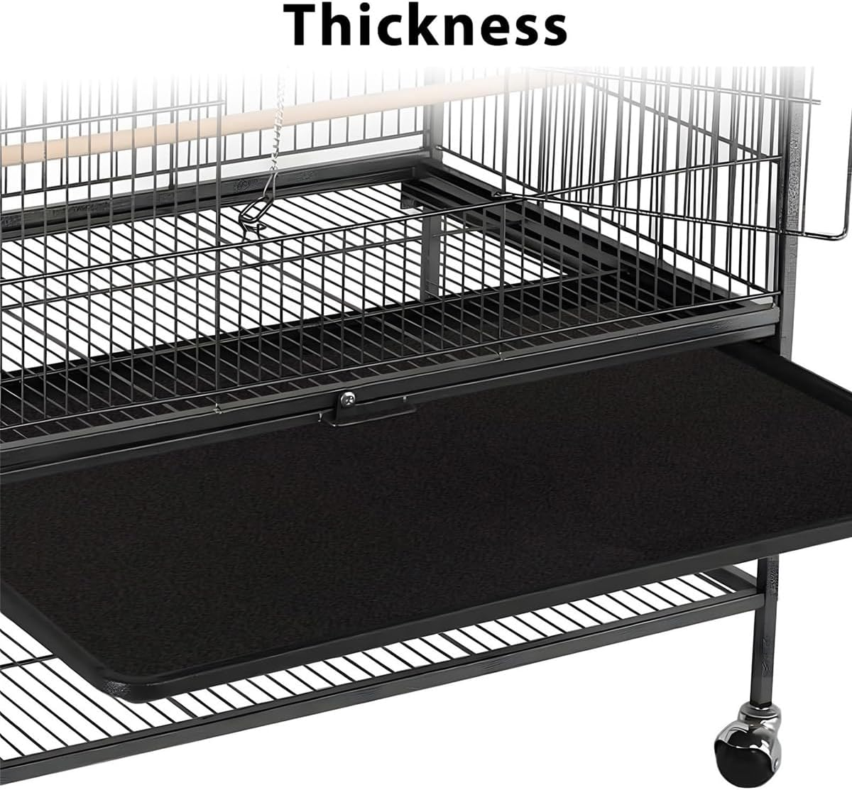 AIMALL 30PCS Disposable Bird Cage Liners, 18X20 Inch Large Size, Cuttable Absorbent Parrot Cage Liners, Eco-Friendly Paper for Birdcage Trays, Excellent Liquid Absorption, Suitable for Various Bird Sp image number 4