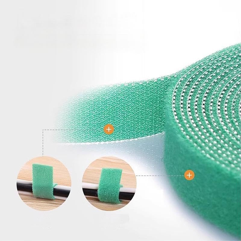 Garden Plant Ties, Green Vinyl Stake Ribbon, 10 M X 1.2 Cm, 1 Roll image number 2