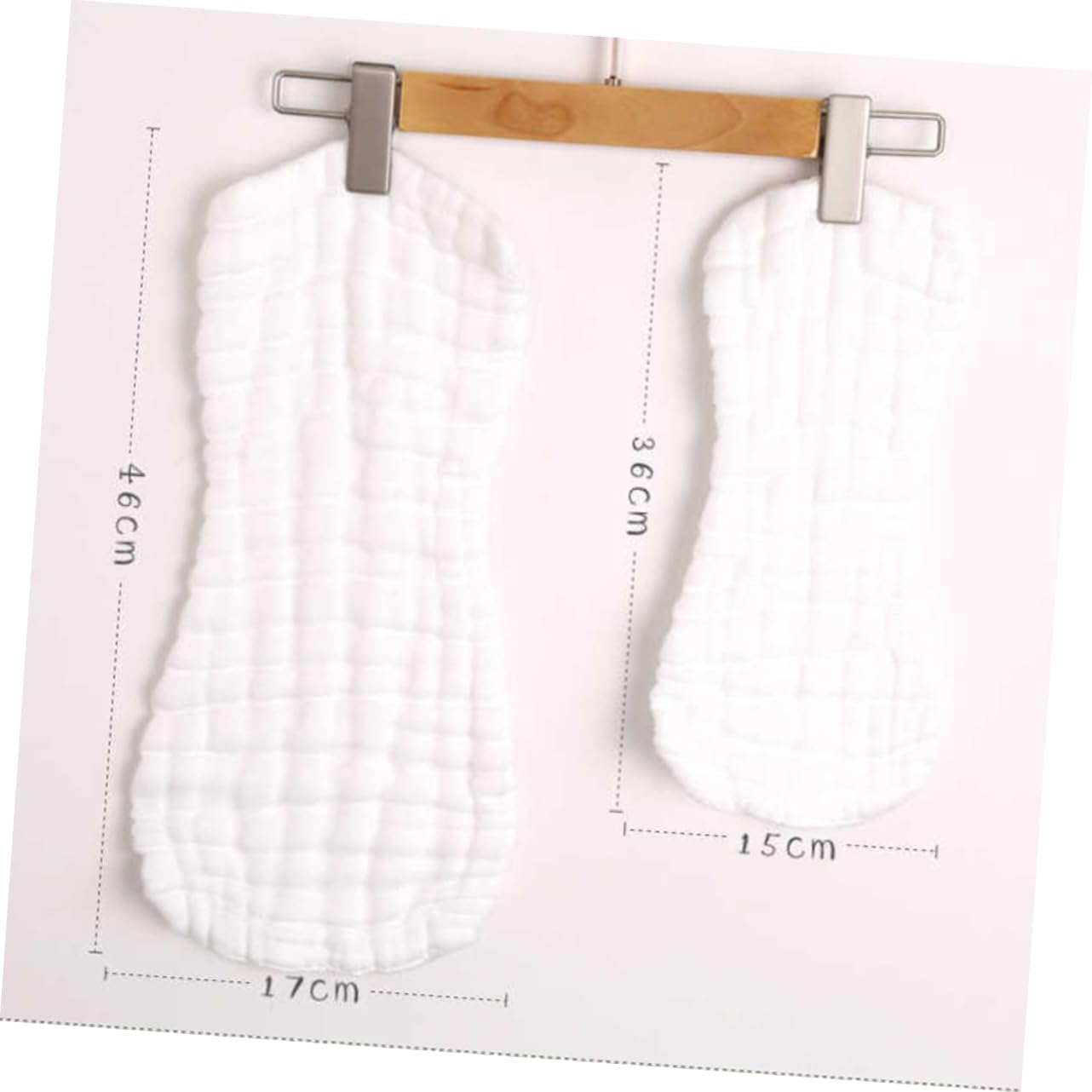 Pure Cotton Nappies Newborn Baby Diaper Reusable Infant Cotton Cloth Nappy Water Absorption Soft Breathable Large Size 46X17Cm 5Pcs for 0-2 Years Old