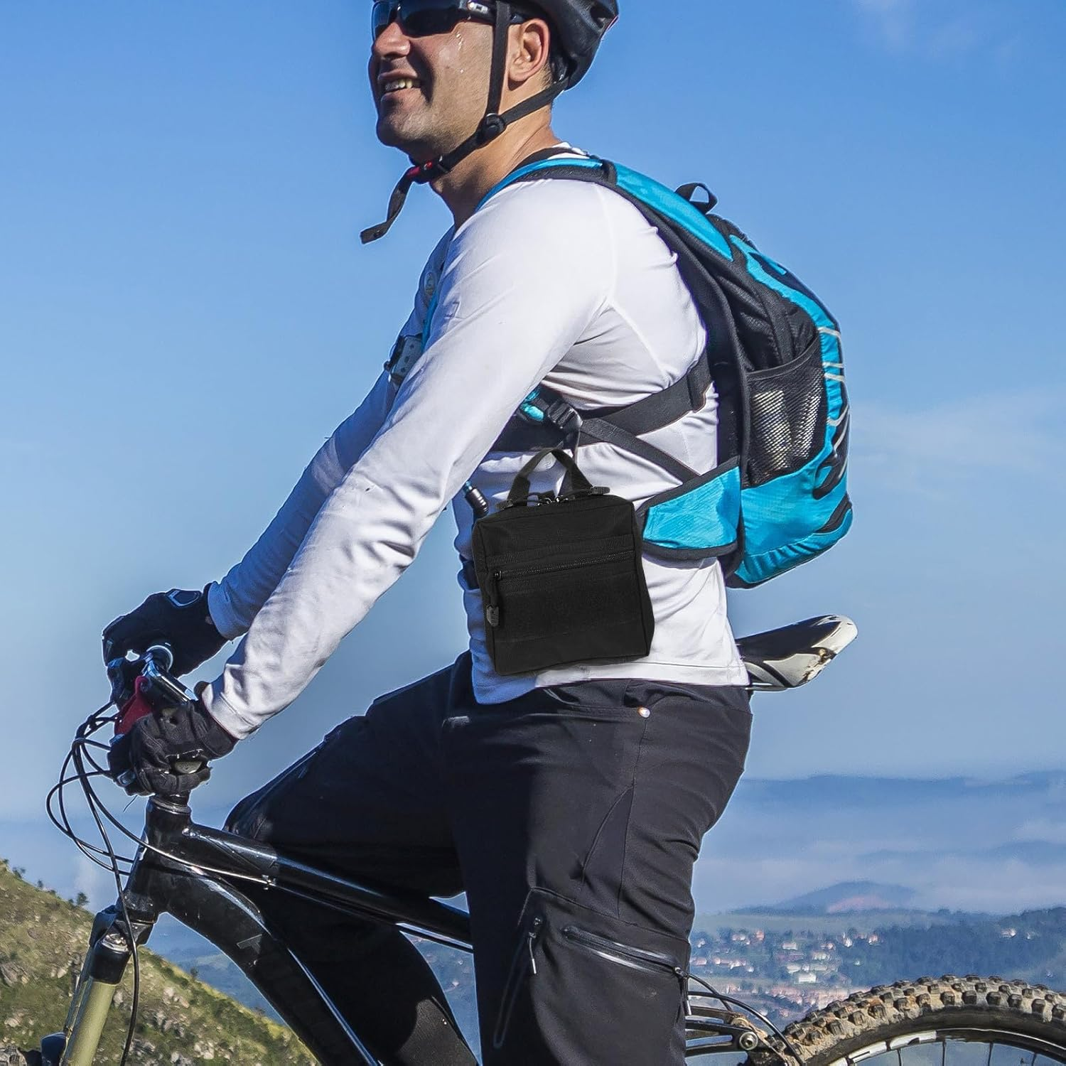 HAMPPLIES Small Tool Pouch with Zipper Portable Utility Organizer for Outdoor Hiking Camping Travel Compact Multifunctional Storage Bag for Tools and Sundries Lightweight Waist Hand Carry image number 2