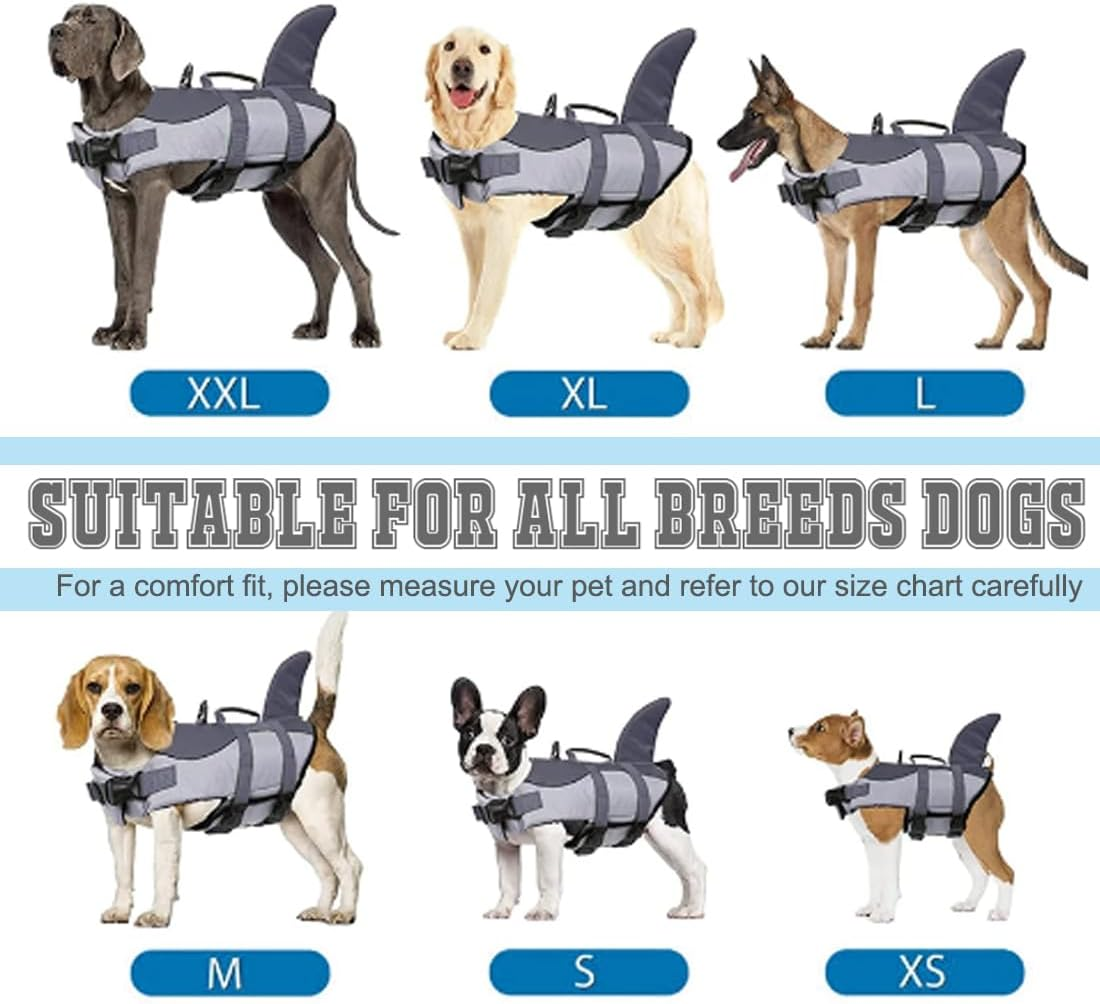 Dog Life Vest, Life Vest for Small, Medium and Large Dogs with Handle and Reflective, with Good Buoyancy, for Pool, Beach and Boat, Orange S image number 3