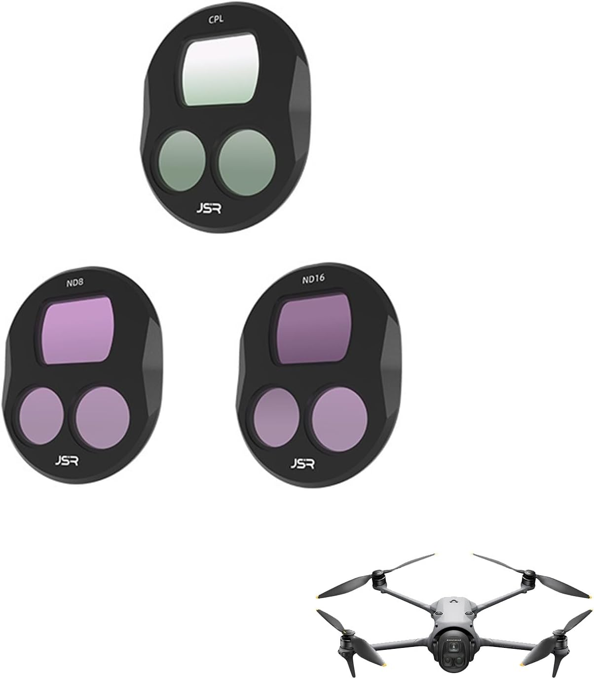 Pidynx Filter Kit for DJI Mavic 4 Pro - Uv/Cpl/Nd/Ndpl/Star/Night Lens Protector Set - Optical Glass Multi-Coated Quick Release HD Imaging Lightweight Accessories (8 Pcs) image number 3