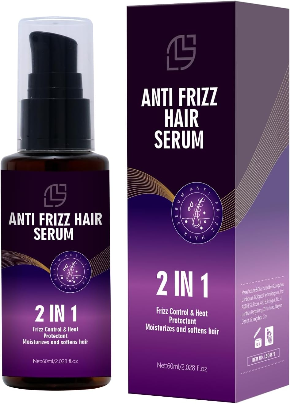 2-In-1 Anti-Frizz Hair Serum, Heat Protection and Moisturising Treatment, Lightweight Formula for Smooth, Soft Hair image number 4