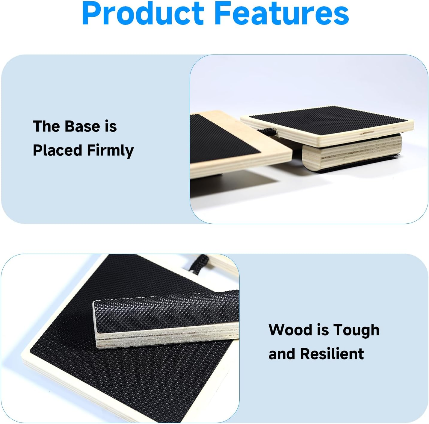 Ankle Foot Strengthener Balance Board Exerciser,Wooden Non Slip,Single Leg Stability Trainer Balance Board, Posture Corrector Foot Stretcher for Plantar Fasciitis Relief & Physical Therapy image number 4