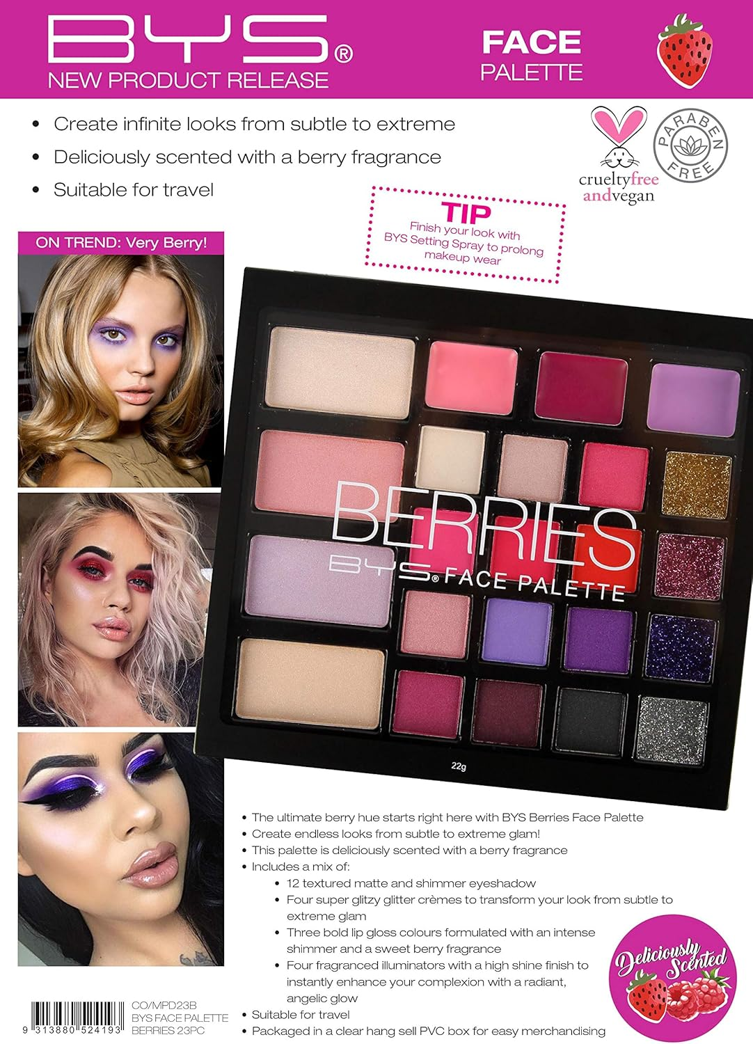 BYS Berries Face Palette, Multi image number 1